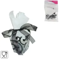 Miss france geschenkverpakking zwart 5 cm set van 6 | 24 stuks - thumbnail