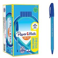 Balpen paper mate inkjoy 100 uf blauw | 50 stuks - thumbnail
