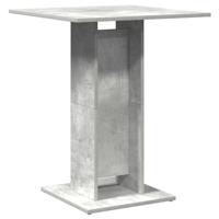 VidaXL Bistrotafel 60x60x75 cm bewerkt hout betongrijs - thumbnail