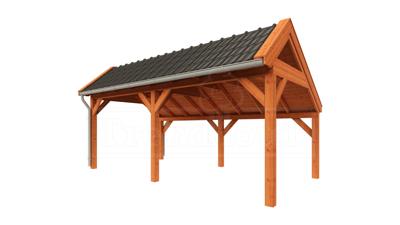 Trendhout Kapschuur De Stee 600x360 cm- Kapschuurdak- Onbehandeld lariks Douglas hout- Trendhout Trendhout Kapschuur De Stee 600x360 cm- Kapschuurdak- Onbehandeld lariks Douglas hout- Trendhout
