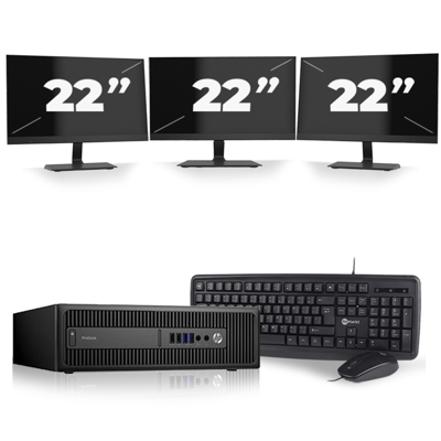 HP ProDesk 600 G2 SFF - Intel Core i7-6e Generatie - 16GB RAM - 256GB SSD - Windows 11 + 3x 22 inch Monitor HP ProDesk 600 G2 SFF - Intel Core i7-6e Generatie - 16GB RAM - 256GB SSD - Windows 11 + 3x 22 inch Monitor