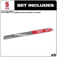 Milwaukee reciprozaagblad Torch Carbide HM lang 300mm (5st) - thumbnail