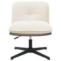 Kantoorstoel draaibaar stof crmekleurig - thumbnail