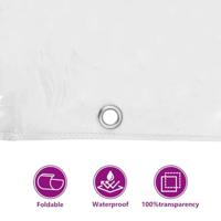 VidaXL Doorzichtig afdekzeil met ogen 2x2 m pvc - thumbnail