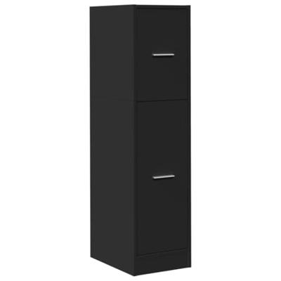 Apothekerskast 30x41x118 cm bewerkt hout zwart