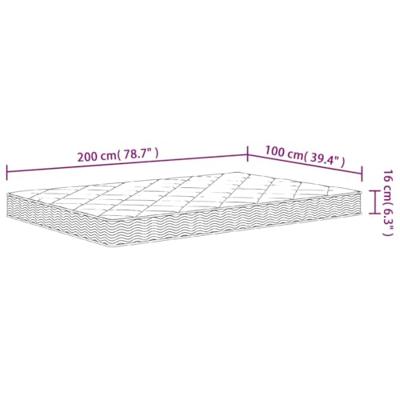 Schuimmatras middelzacht 100x200 cm Schuimmatras middelzacht 100x200 cm