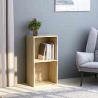 VidaXL Boekenkast met 2 schappen 40x30x76,5 cm bewerkt hout sonoma eik - thumbnail