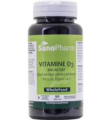 SanoPharm Vitamine D3 62.5mcg/2500IE 90 Tabletten SanoPharm Vitamine D3 62.5mcg/2500IE 90 Tabletten