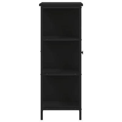 Dressoir 70x30x80 cm bewerkt hout zwart