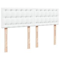 Boxspring met matras kunstleer wit 140x190 cm - thumbnail