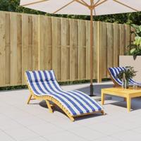 VidaXL Ligbedkussen gestreept 180x60x4 cm oxford stof blauw en wit - thumbnail