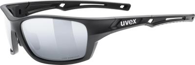 Uvex sportstyle 232 p black matt/mirror silver - sports glasses