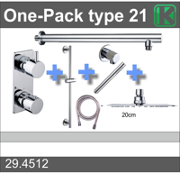Wiesbaden one-pack inbouwthermostaatset type 21 - thumbnail
