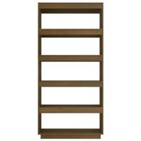 Boekenkast/kamerscherm massief grenenhout honingbruin - thumbnail