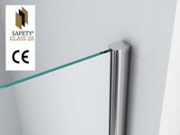 Graffic inloopdouche 1000 x 2000 x 10 mm nano safety glass folie helder glas/chroom - thumbnail