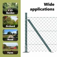 VidaXL Afrasteringspaal groen 10 x 0,6 m (40 x 40 mm gaas) - thumbnail