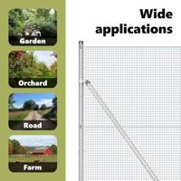 VidaXL Afrasteringspaal zilver 25 x 1,2 m (16 x 16 mm gaas) staal - thumbnail