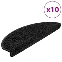 VidaXL Trapmatten 10 st 65x21x4 cm zwart halfrond groot - thumbnail