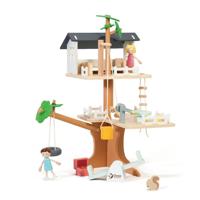 Classic World world houten poppenhuis boomhut, 31dlg. - thumbnail
