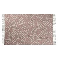 Tapijt DKD Home Decor Roze Terra cotta Wit Franjes Stads (120 x 180 x 1 cm) - thumbnail