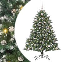 VidaXL Kunstkerstboom met 150 led groen 150 cm pvc en plastic en staal - thumbnail