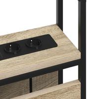 Opberghoofdbord met hoofdeinde met opslag Sonoma eiken 160 cm Bewerkt hout - thumbnail
