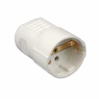 Kunststof contra stekker met randaarde wit - thumbnail