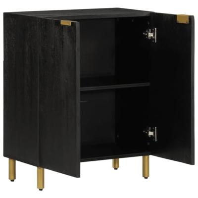 Dressoir 60x33x75 cm bewerkt hout zwart