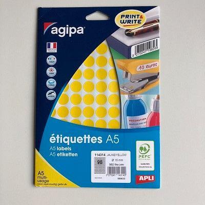 Apli mapje permanent 15mm rond geel 960x