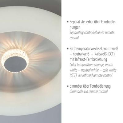Just Light Ronde plafondlampVertigo wit Ø 50cm - 14383-16