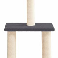 VidaXL Kattenmeubel met sisal krabpalen 85,5 cm donkergrijs - thumbnail