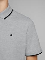 JACK & JONES ESSENTIALS slim fit polo JJEPAULOS lichtgrijs - thumbnail