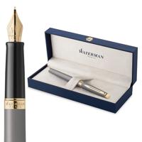 Waterman Hémisphère Metalic vulpen, fijn, grijs GT, giftbox - thumbnail