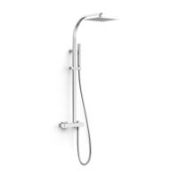 Regendouche set Tres Cuadro | Opbouw | Mengkraan | 2-weg | Vierkant | Chroom - thumbnail