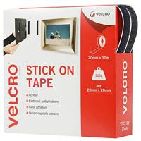 VELCRO® VEL-EC60220 Klittenband Om vast te plakken Haak- en lusdeel (l x b) 10000 mm x 20 mm Zwart 10 m - thumbnail