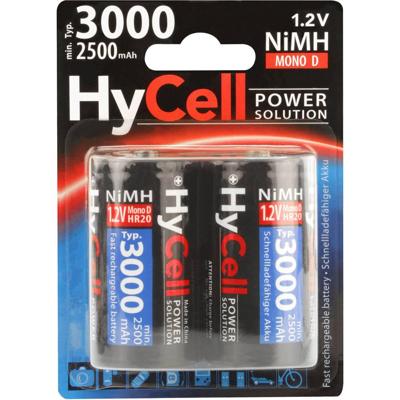 HyCell HR20 Oplaadbare D batterij (mono) NiMH 3000 mAh 1.2 V 2 stuk(s) HyCell HR20 Oplaadbare D batterij (mono) NiMH 3000 mAh 1.2 V 2 stuk(s)