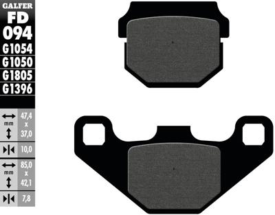 GALFER remblokken "fd094" brake pad fd094 g1054 organic