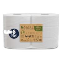 Papernet toiletpapier Simplify Maxi Jumbo, 2-laags, 1305 vellen, pak van 6 rollen - thumbnail