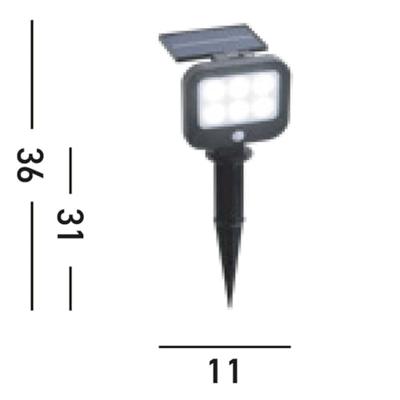 Searchlight PriklampjeSolar met spie - 67424BK-PIR