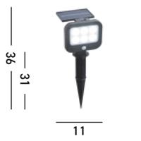 Searchlight PriklampjeSolar met spie - 67424BK-PIR - thumbnail