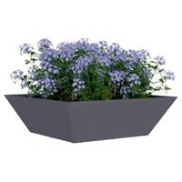VidaXL Tuin bloempot antraciet 50 x 50 x 15 cm koudgewalst staal - thumbnail