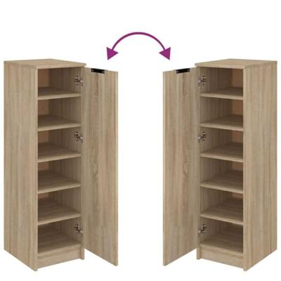 VidaXL Schoenenkast 30x35x100 cm bewerkt hout sonoma eikenkleurig VidaXL Schoenenkast 30x35x100 cm bewerkt hout sonoma eikenkleurig