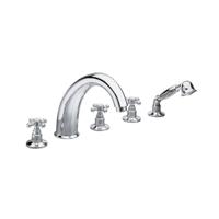 Badrandkraan Sapho Antea 3-kruisgreep Mengkraan Compleet 5-gats Chroom Sapho - thumbnail