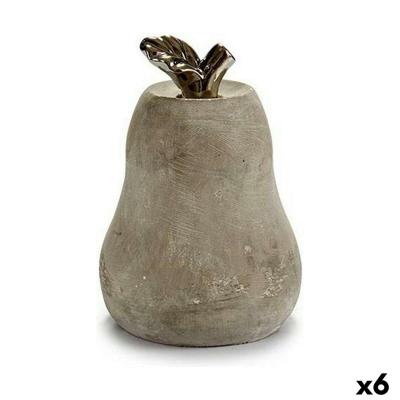 Decoratieve figuren Grijs Cement Peer (15 x 20,5 x 15 cm) (6 Stuks)