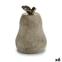 Decoratieve figuren Grijs Cement Peer (15 x 20,5 x 15 cm) (6 Stuks) - thumbnail