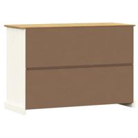 Dressoir met lades VIGO 113x40x75 cm massief grenenhout wit - thumbnail