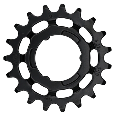 Shimano Kmc tandwiel r 19t chromoly black 3/32"