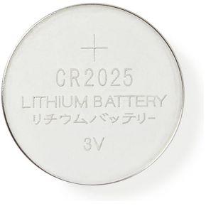 Nedis Lithium-Knoopcelbatterij CR2025 | 3 V DC | 5-Blister | Zilver | 1 stuks - BALCR20255BL BALCR20255BL Nedis Lithium-Knoopcelbatterij CR2025 | 3 V DC | 5-Blister | Zilver | 1 stuks - BALCR20255BL BALCR20255BL