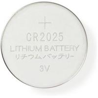Nedis Lithium-Knoopcelbatterij CR2025 | 3 V DC | 5-Blister | Zilver | 1 stuks - BALCR20255BL BALCR20255BL - thumbnail