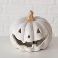 Boltze Home ornament keramiek pompoen 10.5x9cm crème - thumbnail